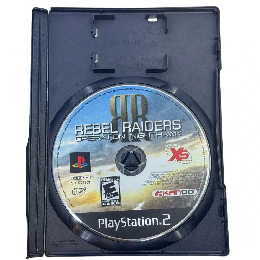 Rebel Raiders Operation Nighthawk Sony PlayStation 2 PS2 Game with Manual
